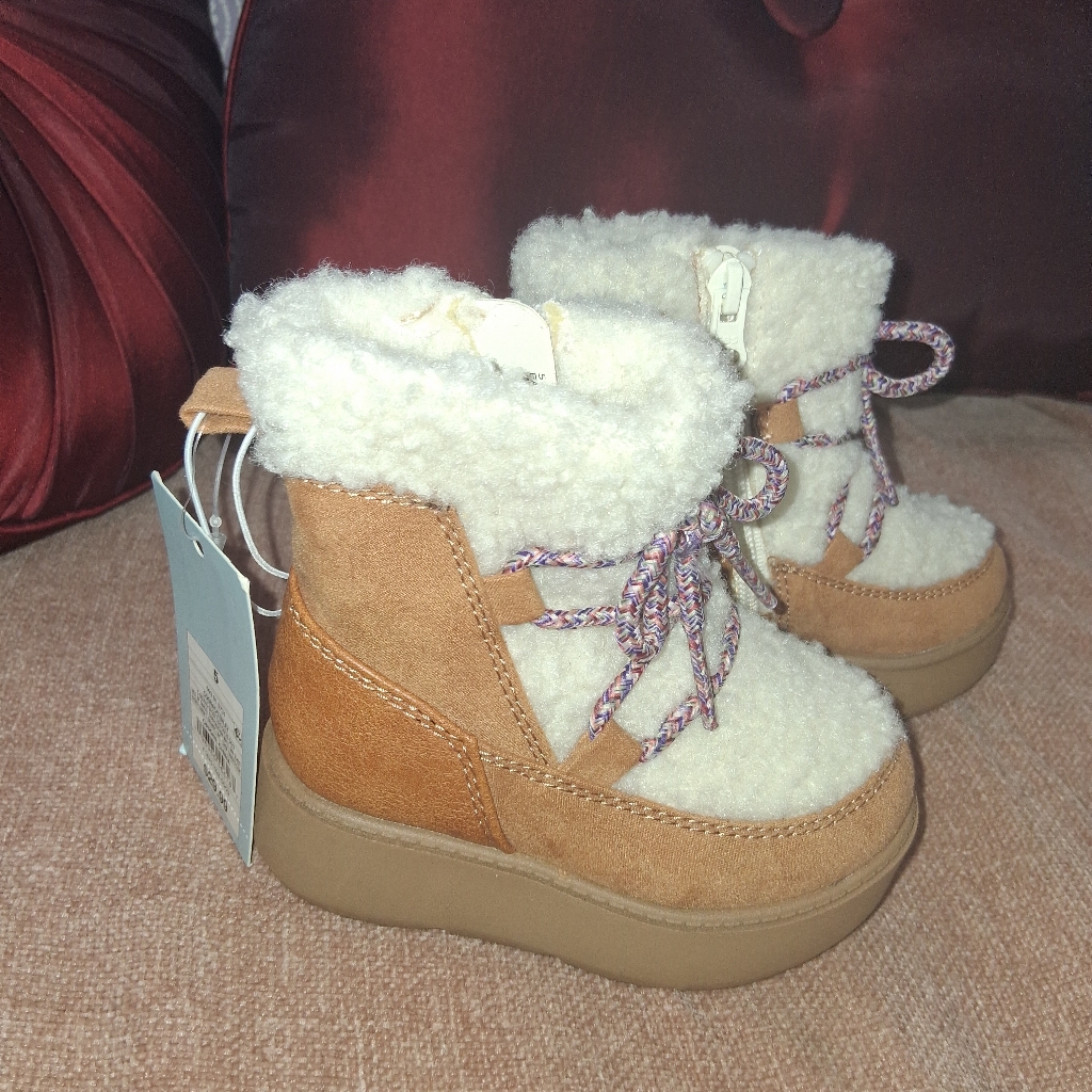 Cozy Tan And Cream Baby Boots